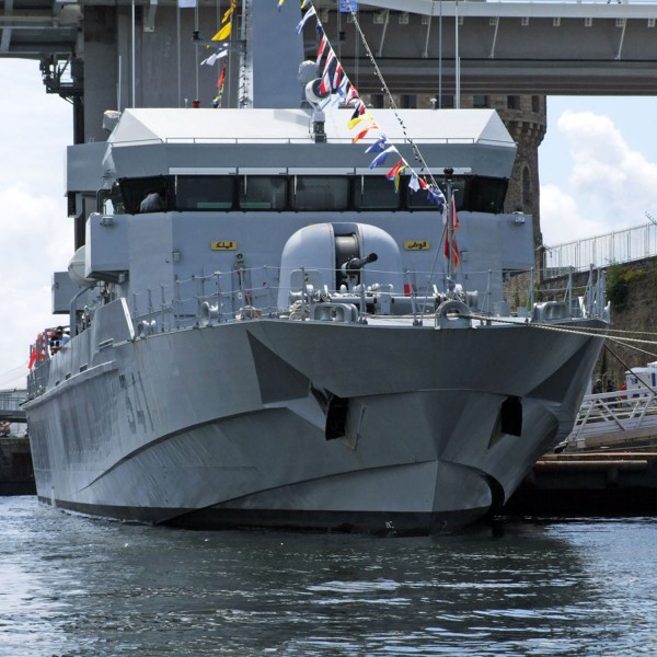 Cuisine aménagée dans un Patrouilleur OPV 70 (Bir Anzarane) de la Marine Royale Marocaine