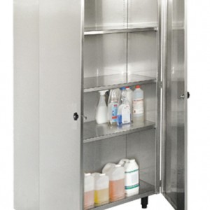 ARMOIRE 1000X475 2 PORTES BATTANTES 3 ETAGERES FER pour cuisine professionnelle