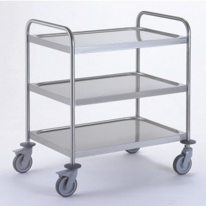 CHARIOT À DÉBARRASSER AVEC 2 ARCEAUX pour cuisine professionnelle